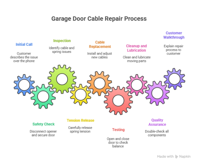 Our Process for Garage Door Cable Repair